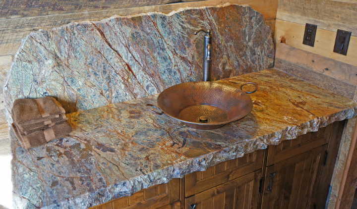 Granite Countertop with Granite Backsplash