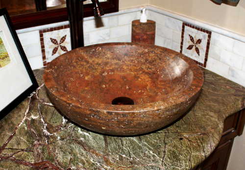 Natural Stone Travertine Sink